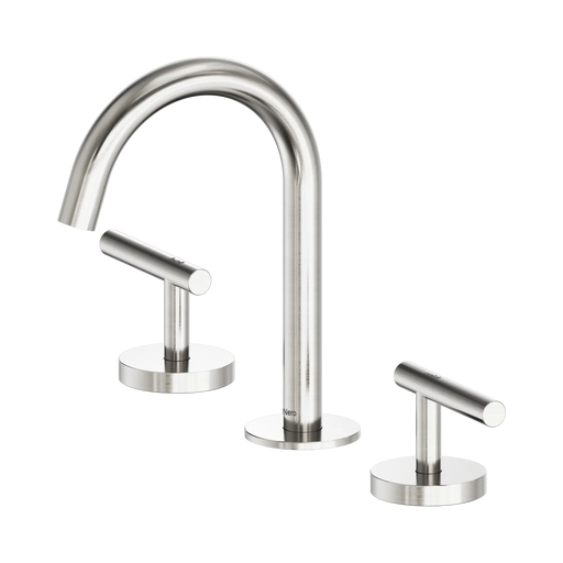 Mecca Lever Basin Set Arc Spout (Brushed Nickel)