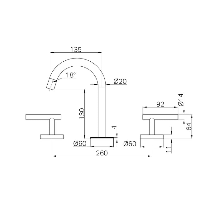 Specification line drawing