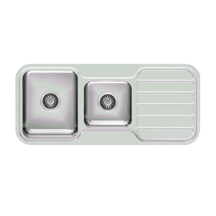 The Phoenix 1000 Series Sinks without tap holes can be installed left or right hand facing