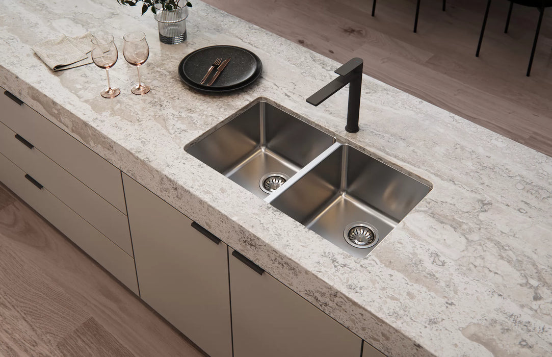 Phoenix Tapware 2000 Series undermount installation with a Gloss MkII Sink Mixer