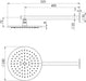 Vivid Slimline SS 316 Shower Arm and Rose (Line Drawing)