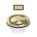 Phoenix Covered Sink Basket Waste with Overflow in Brushed Gold