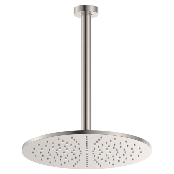 Fienza Empire Slim Ceiling Shower 300mm Head 350mm Drop (Brushed Nickel)