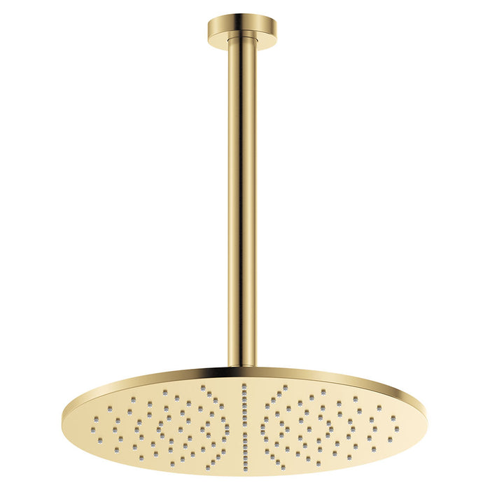 Fienza Empire Slim Ceiling Shower 300mm Head 350mm Drop (Urban Brass)