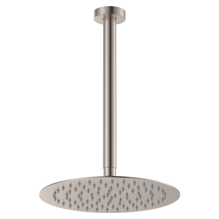 Fienza Kaya Ceiling Shower 250mm Head 350mm Drop (Brushed Nickel)