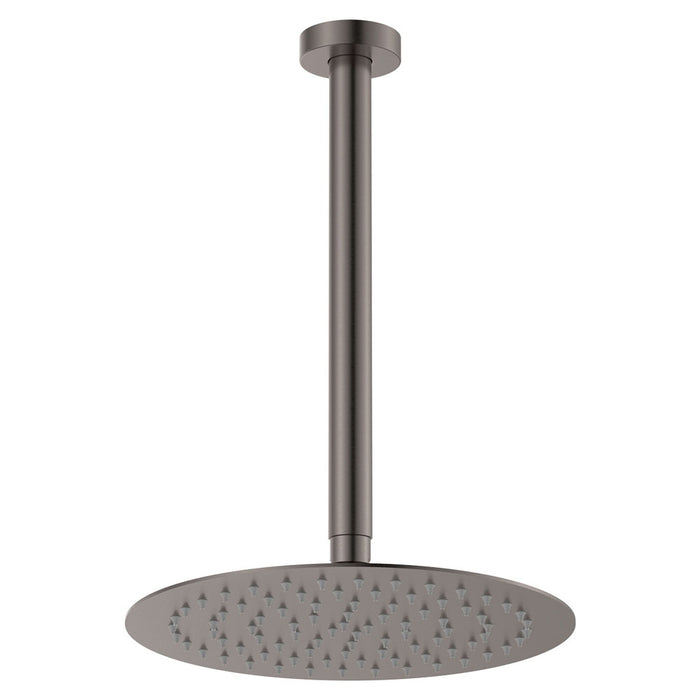 Fienza Kaya Ceiling Shower 250mm Head 350mm Drop (Gun Metal)