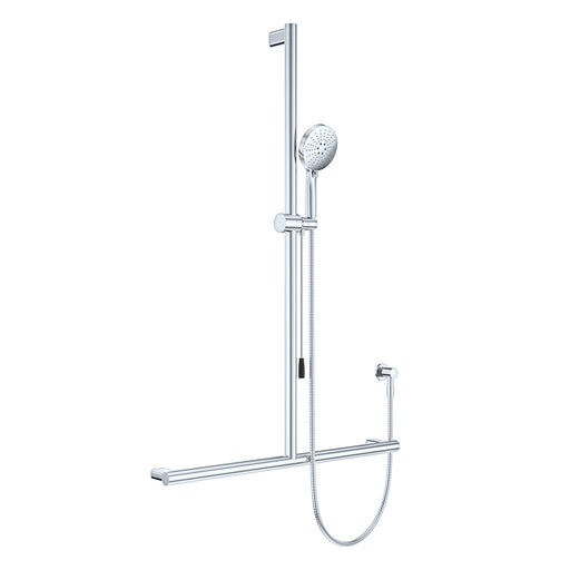 Fienza Care Inverted T Rail Shower with Push/Pull Slider (Chrome)