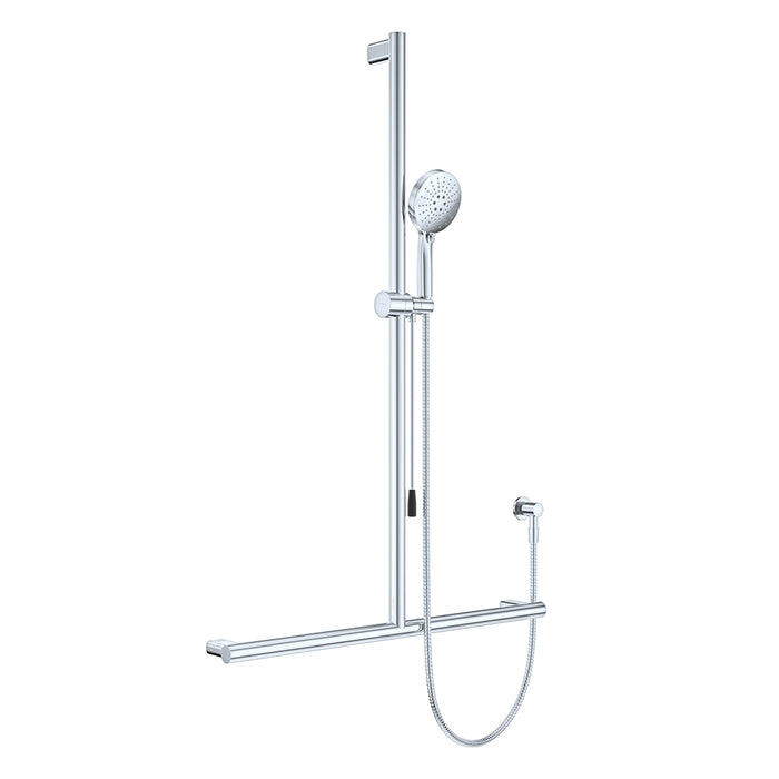 Fienza Care Inverted T Rail Shower with Push/Pull Slider (Chrome)