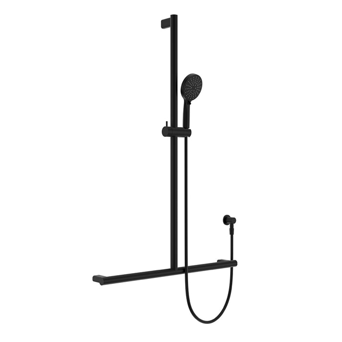 Fienza Care Inverted T Rail Shower (Matte Black)