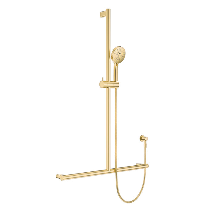 Fienza Care Inverted T Rail Shower (Urban Brass)