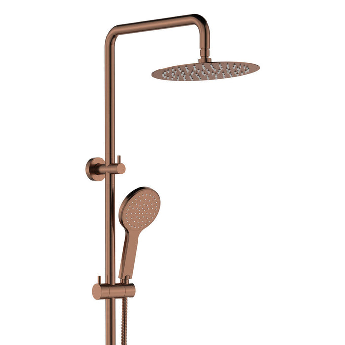 Kaya Twin Shower in Brushed Copper