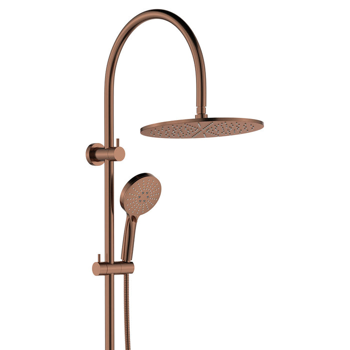 Fienza Empire Slim Curved Twin Shower (Brushed Copper)
