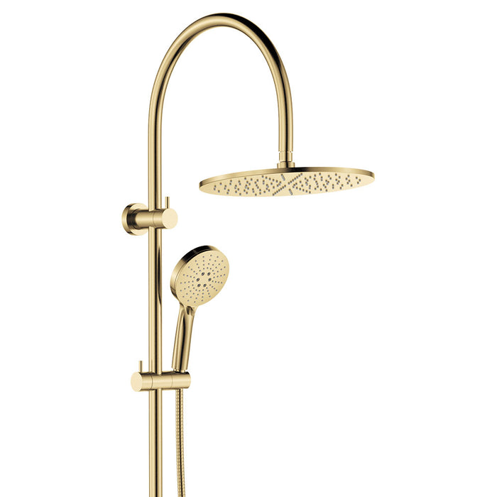 Fienza Empire Slim Curved Twin Shower (Urban Brass)