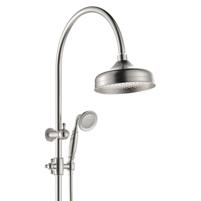 Lillian Twin Shower in Brushed Nickel