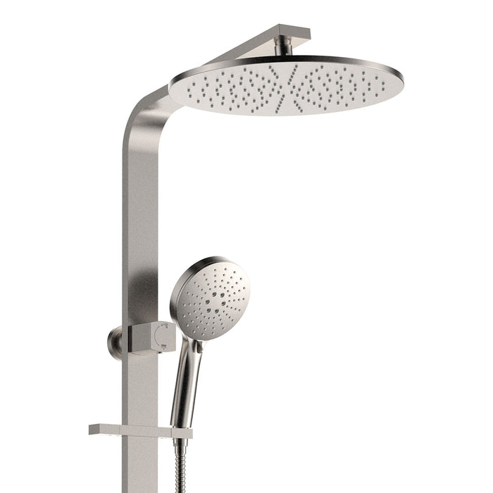Fienza Empire Slim Deluxe Twin Shower (Brushed Nickel)