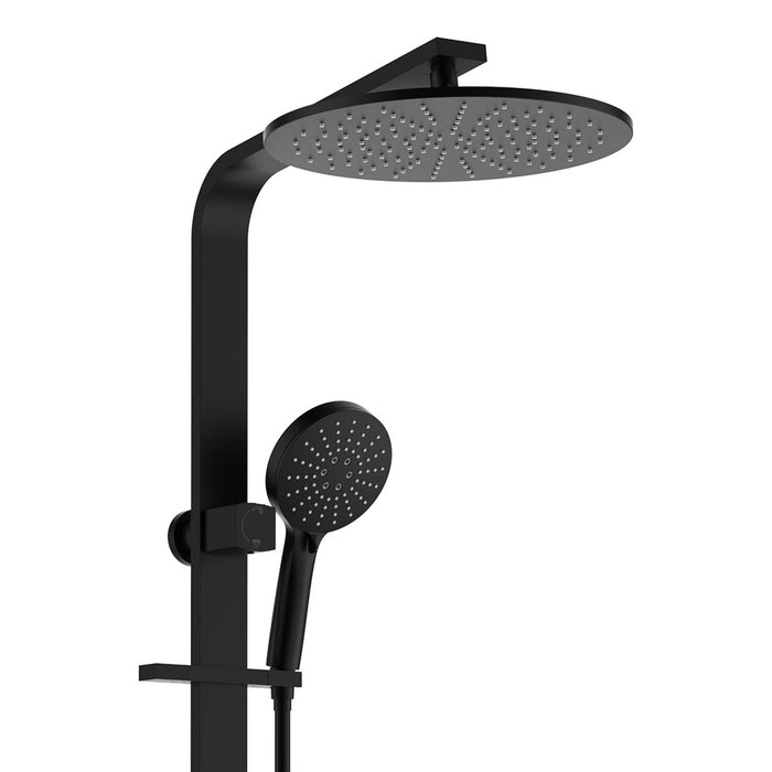 Fienza Empire Slim Deluxe Twin Shower (Matte Black)