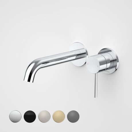 Caroma | Liano II Wall Basin/Bath Mixer Set 180mm - Separate Cover Plates in Chrome