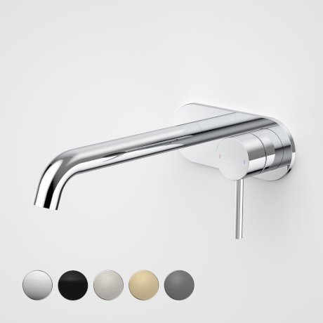 Caroma | Liano II Wall Basin/Bath Mixer Set 220mm - Joined Cover Plate in Chrome