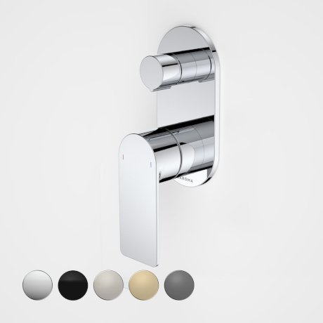 Caroma | Urbane II Bath/Shower Wall Mixer with Diverter and Round Plate in Chrome