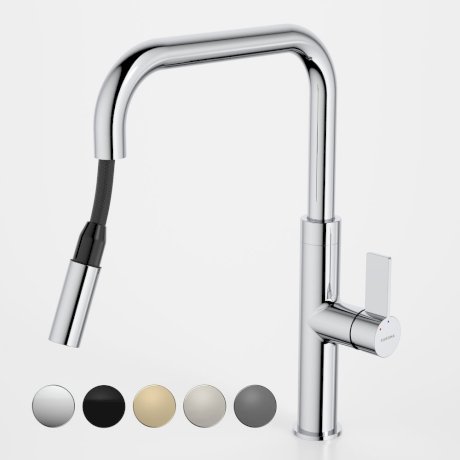 Caroma | Urbane II Pull Out Sink Mixer with Nozzle pulled out