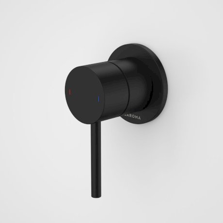 Caroma | Liano II Bath/Shower Wall Mixer with Round Plate in Matte Black
