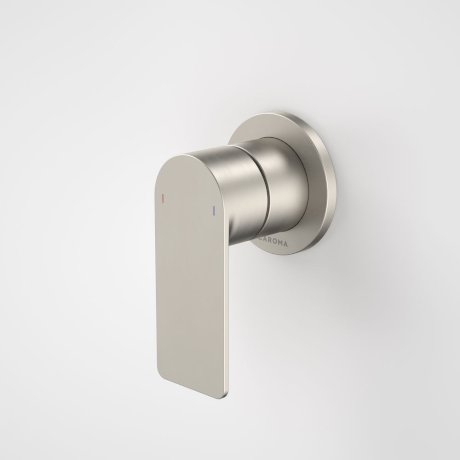 Caroma | Urbane II Bath/Shower Wall Mixer with Round Plate in  Brushed Nickel