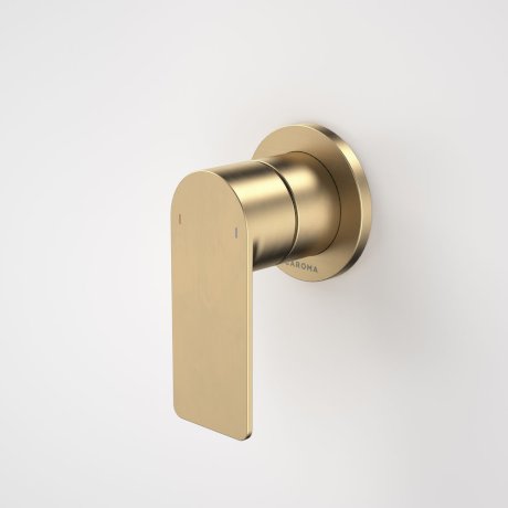 Caroma | Urbane II Bath/Shower Wall Mixer with Round Plate in Brushed Brass