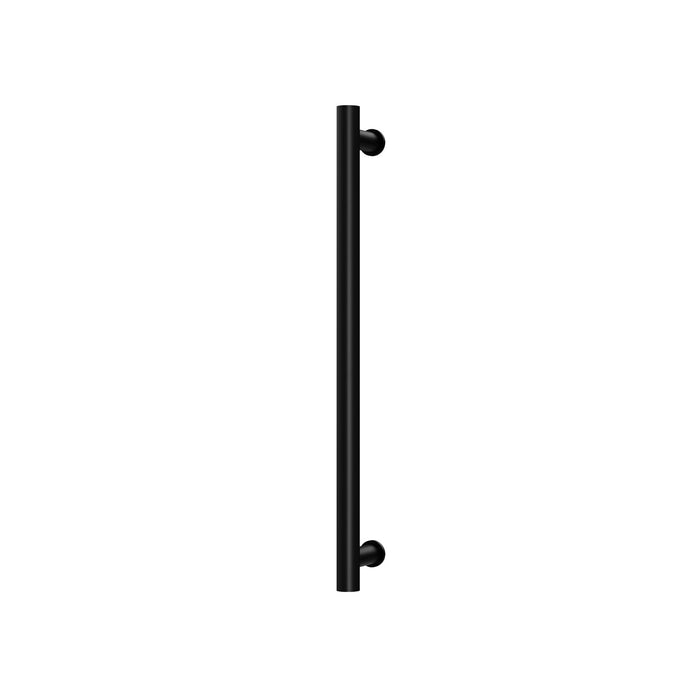 Phoenix Heated Single Towel Rail Round 600mm (Matte Black)