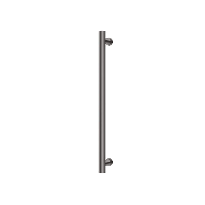 Phoenix Heated Single Towel Rail Round 600mm (Brushed Carbon)