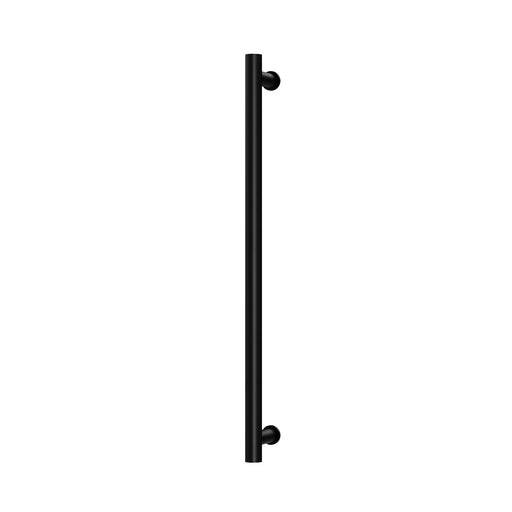 Phoenix Heated Single Towel Rail Round 800mm (Matte Black)