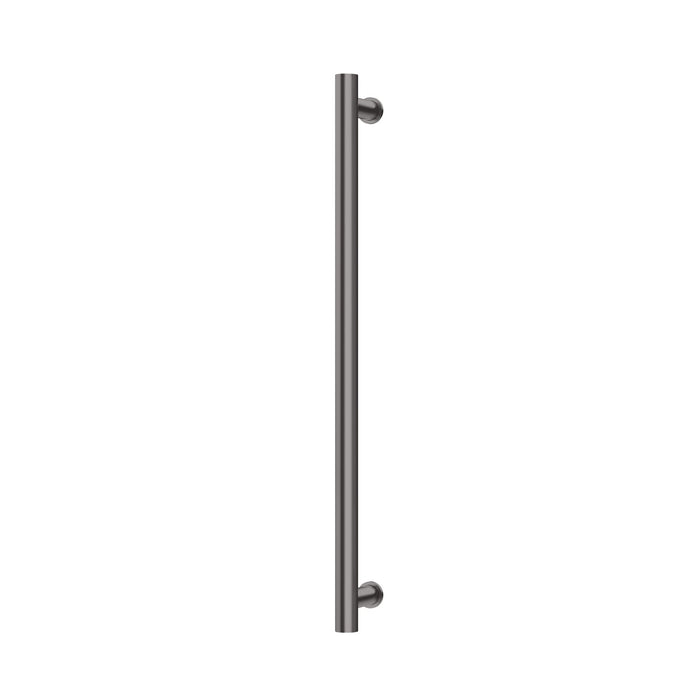 Phoenix Heated Single Towel Rail Round 800mm (Brushed Carbon)