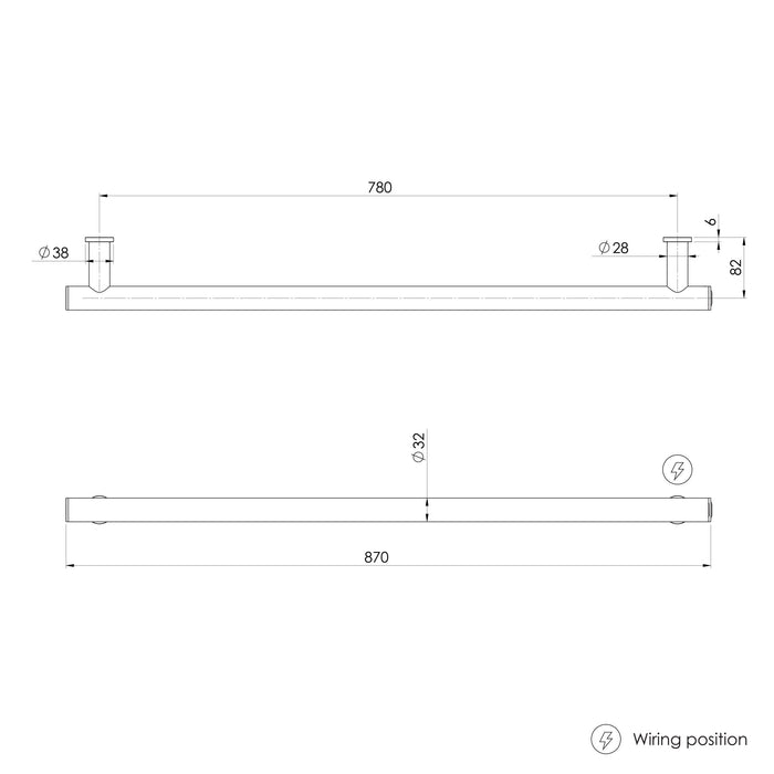 Specification Line Drawing (rail)