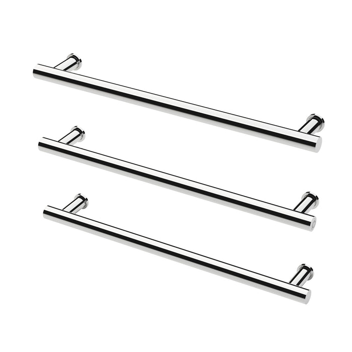 Phoenix Heated Triple Towel Rail Round 600mm (Horizontal installation is possible)