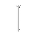 Phoenix Heated Single Towel Rail Round 600mm with Hook (Chrome)