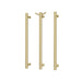 Phoenix Heated Triple Towel Rail Round 600mm with Hook (Brushed Gold)