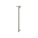 Phoenix Heated Single Towel Rail Round 600mm with Hook (Brushed Nickel)