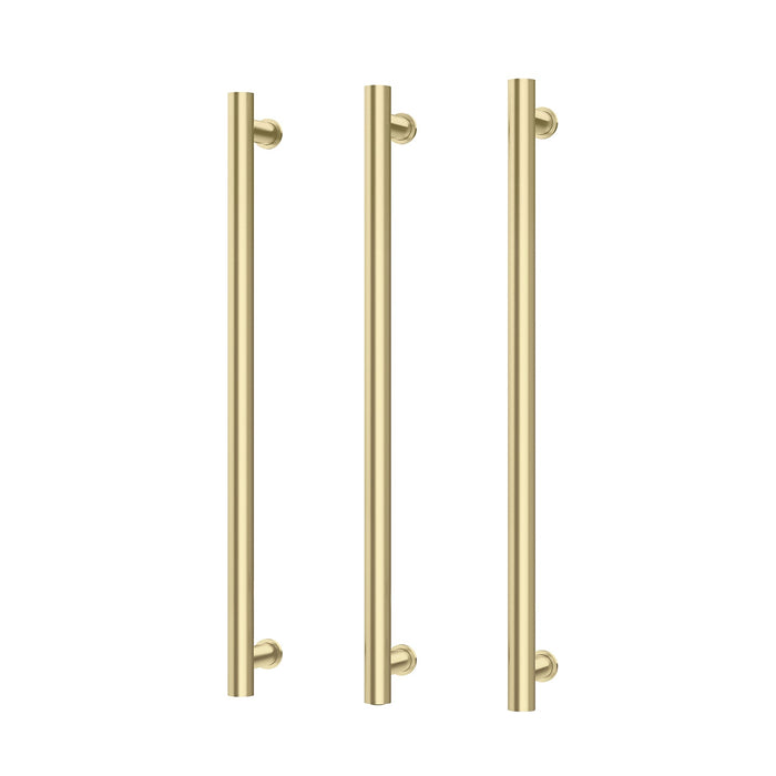 Phoenix Heated Triple Towel Rail Round 800mm (Brushed Gold)