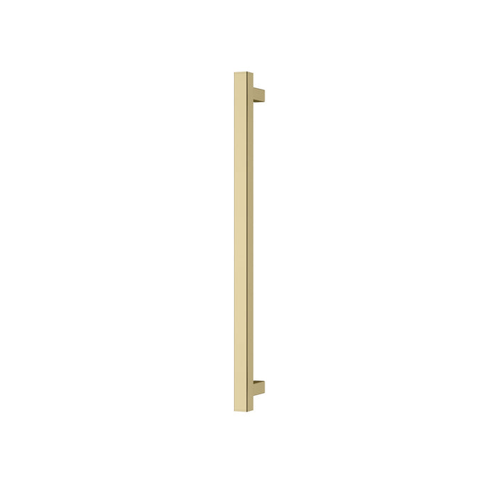 Phoenix Heated Single Towel Rail Square 600mm (Brushed Gold)