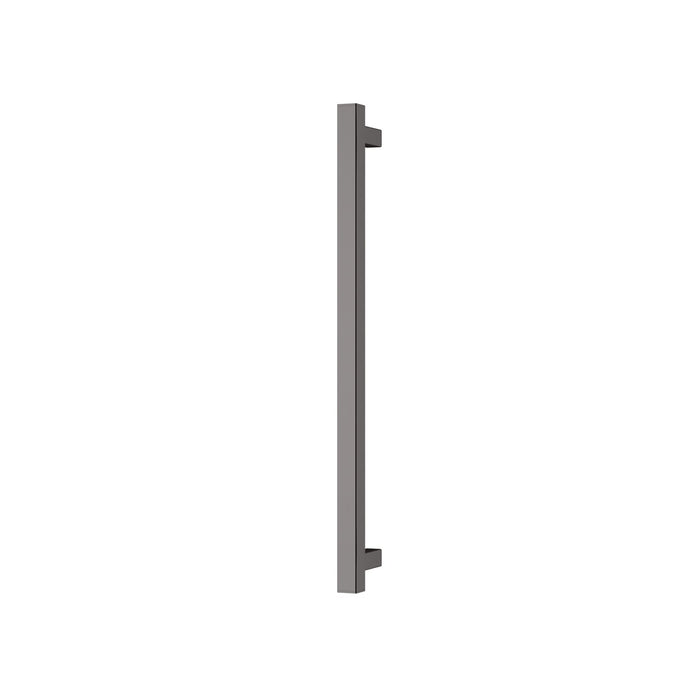 Phoenix Heated Single Towel Rail Square 600mm (Brushed Carbon)