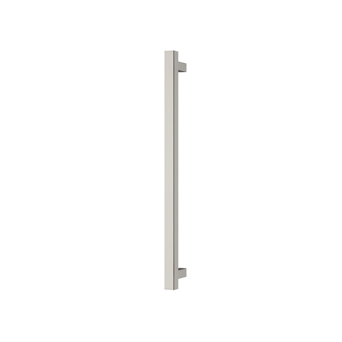 Phoenix Heated Single Towel Rail Square 600mm (Brushed NIckel)
