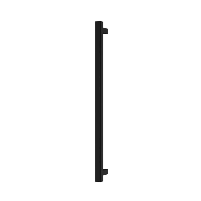 Phoenix Heated Single Towel Rail Round 600mm (Matte Black)