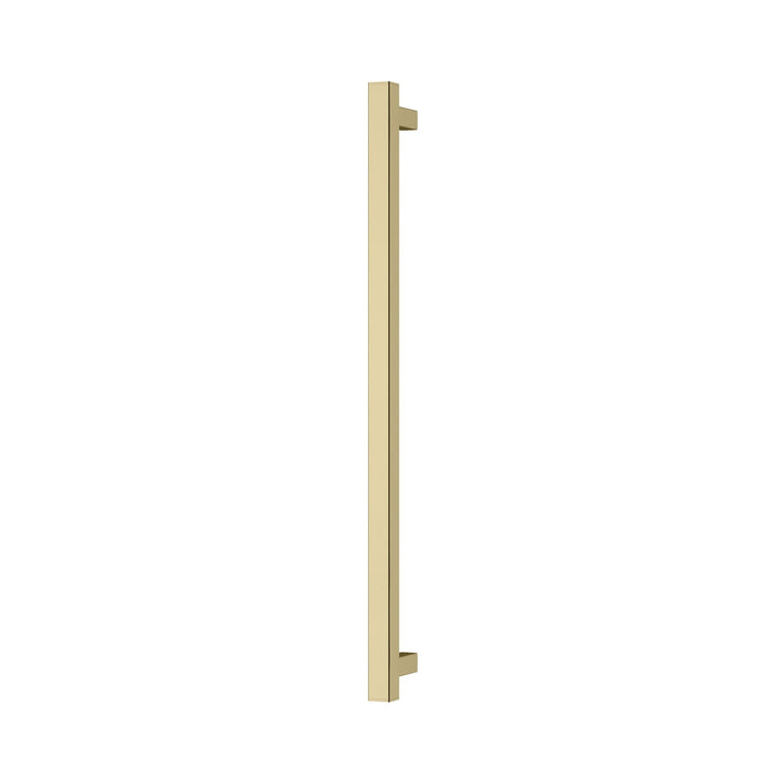 Phoenix Heated Single Towel Rail Round 600mm (Brushed Gold)