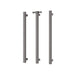 Phoenix Heated Triple Towel Rail Square 600mm with Hook (Brushed Carbon)