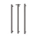 Phoenix Heated Triple Towel Rail Square 800mm with Hook (Brushed Carbon)