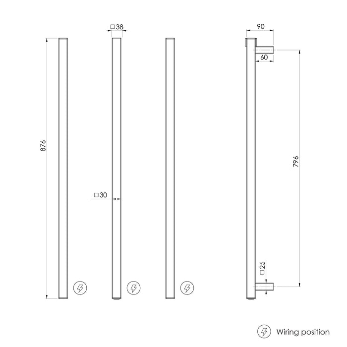 Specification line drawing