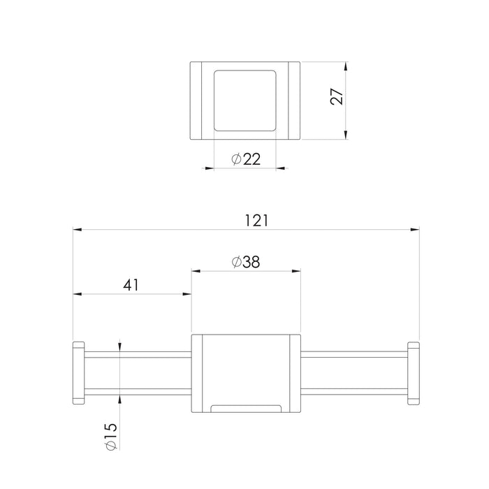 Specification line drawing (hook)