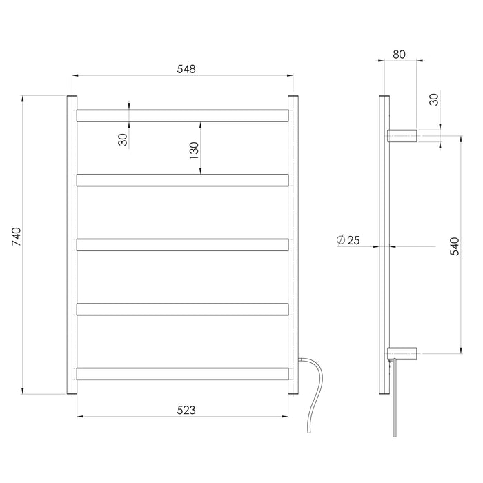 Specification line drawing