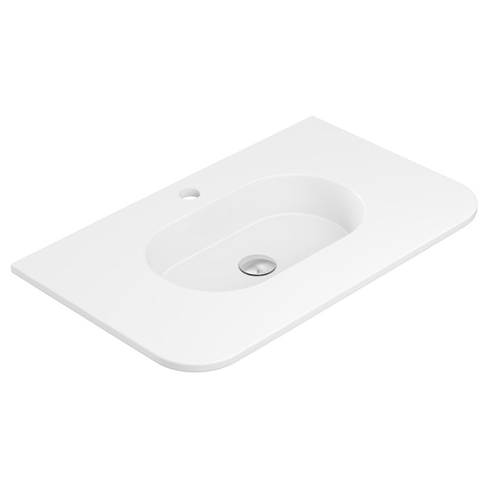 Fienza Lola Matte Full Depth Curved Ceramic Basin Top (750 1th mw)