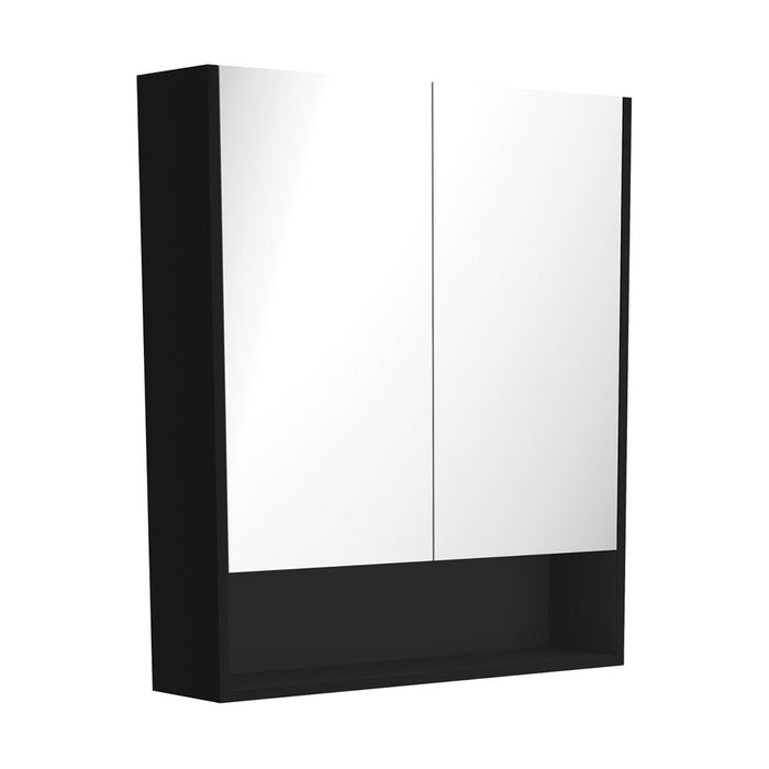 Fienza Mirror Cabinet with Display Shelf 750mm (Satin Black)