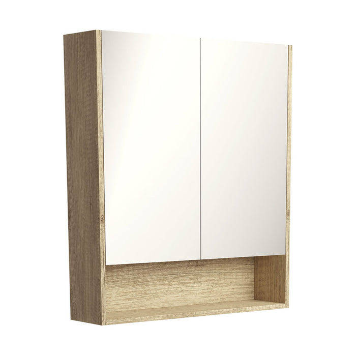 Fienza Mirror Cabinet with Display Shelf 750mm (Scandi oak)